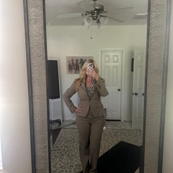Express Suit with Tan Blazer and Columnist Pants - Picture 2 of 2